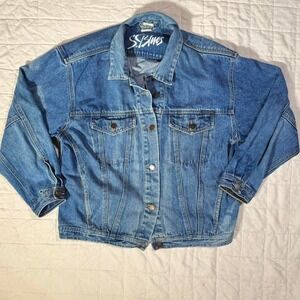 Vintage S.P. Blues Denim Jacket – Men's XL / Women's XXL–XXXL – 90s Oversized